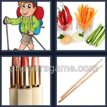 4 Pics 1 Word 6 Letters STICKS