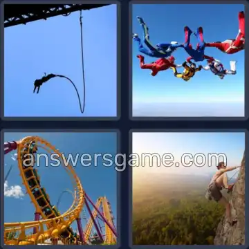 4 Pics 1 Word 6 Letters THRILL