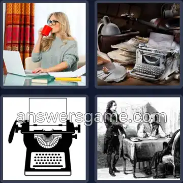 4 Pics 1 Word 6 Letters WRITER