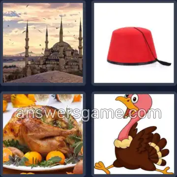 4 Pics 1 Word 6 Letters TURKEY