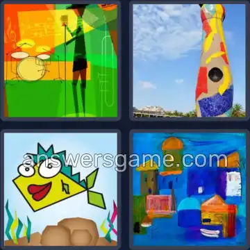 4 Pics 1 Word 6 Letters CUBIST