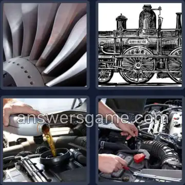 4 Pics 1 Word 6 Letters ENGINE