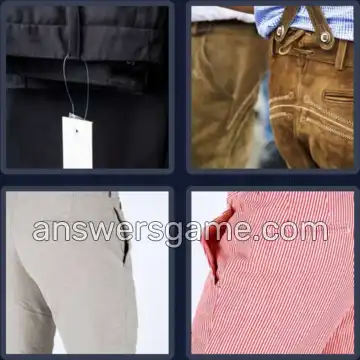 4 Pics 1 Word 6 Letters SLACKS