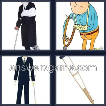 4 Pics 1 Word 6 Letters CRUTCH
