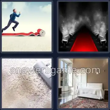 4 Pics 1 Word 6 Letters CARPET