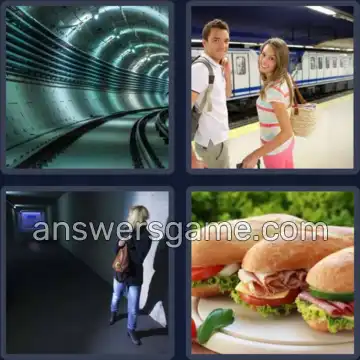 4 Pics 1 Word 6 Letters SUBWAY