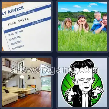 4 Pics 1 Word 6 Letters LIVING