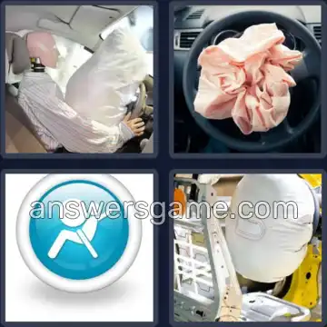 4 Pics 1 Word 6 Letters AIRBAG