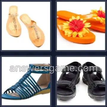 4 Pics 1 Word 6 Letters SANDAL