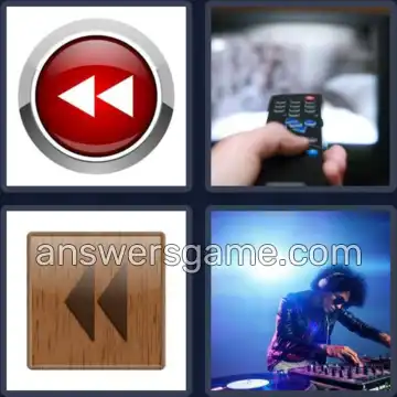 4 Pics 1 Word 6 Letters REWIND
