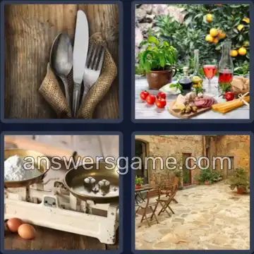 4 Pics 1 Word 6 Letters RUSTIC