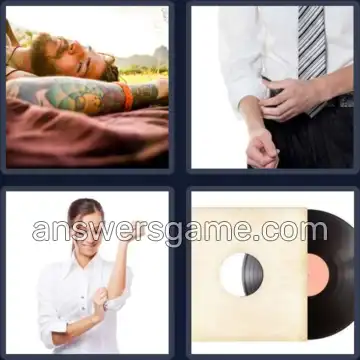 4 Pics 1 Word 6 Letters SLEEVE