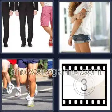 4 Pics 1 Word 6 Letters SHORTS