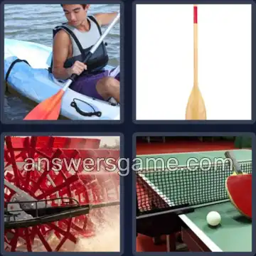 4 Pics 1 Word 6 Letters PADDLE