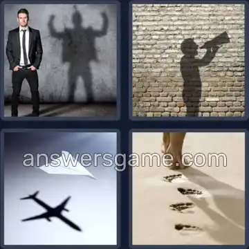4 Pics 1 Word 6 Letters SHADOW
