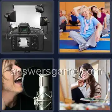 4 Pics 1 Word 6 Letters STUDIO