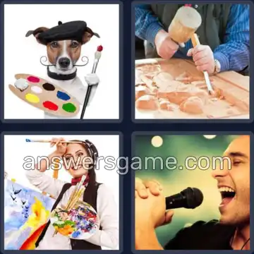 4 Pics 1 Word 6 Letters ARTIST