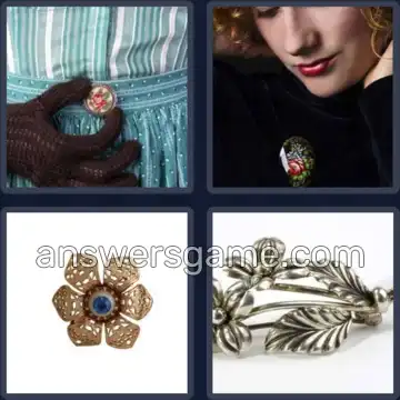 4 Pics 1 Word 6 Letters BROOCH