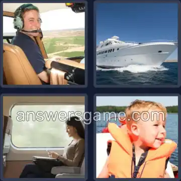 4 Pics 1 Word 6 Letters ABOARD