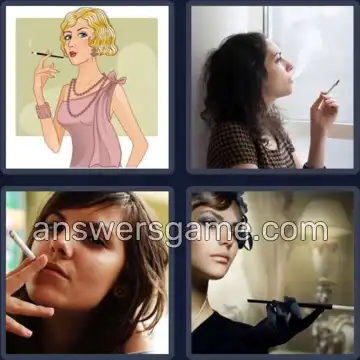 4 Pics 1 Word 6 Letters SMOKER
