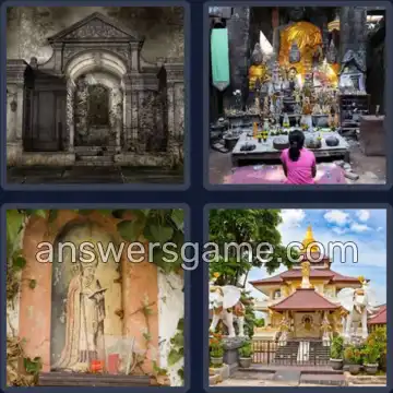 4 Pics 1 Word 6 Letters SHRINE