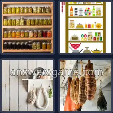4 Pics 1 Word 6 Letters PANTRY