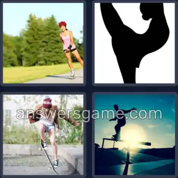 4 Pics 1 Word 6 Letters SKATER