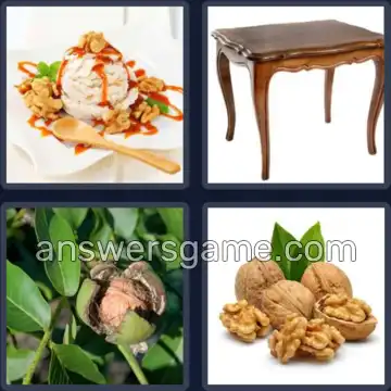 4 Pics 1 Word 6 Letters WALNUT