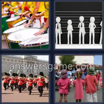4 Pics 1 Word 6 Letters PARADE