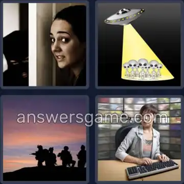 4 Pics 1 Word 6 Letters INVADE