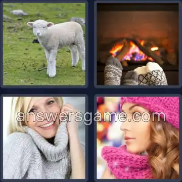 4 Pics 1 Word 6 Letters WOOLLY