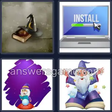 4 Pics 1 Word 6 Letters WIZARD