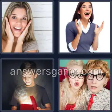 4 Pics 1 Word 6 Letters AMAZED