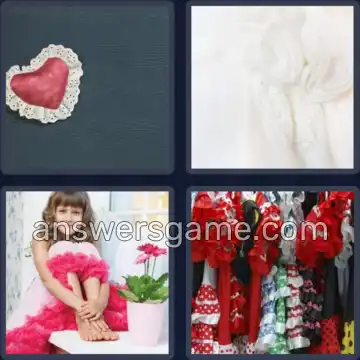 4 Pics 1 Word 6 Letters FRILLS