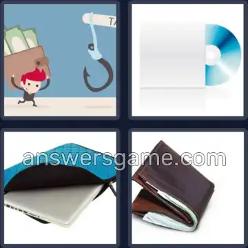 4 Pics 1 Word 6 Letters WALLET