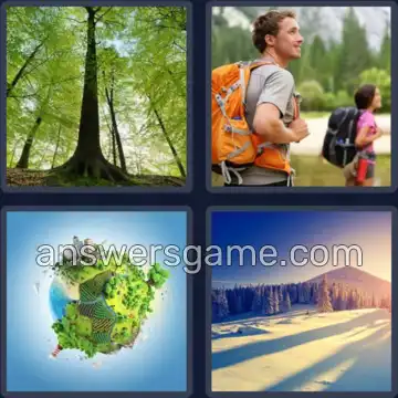 4 Pics 1 Word 6 Letters FOREST