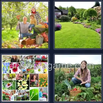 4 Pics 1 Word 6 Letters GARDEN