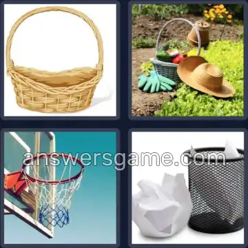 4 Pics 1 Word 6 Letters BASKET