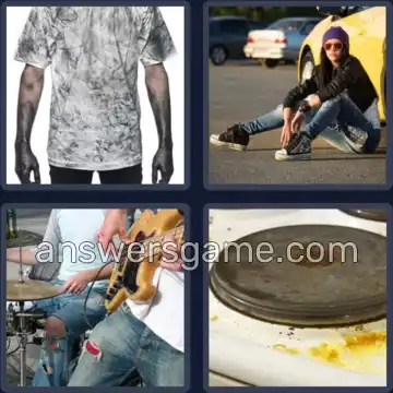 4 Pics 1 Word 6 Letters GRUNGE