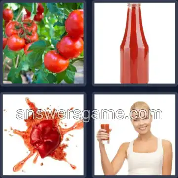 4 Pics 1 Word 6 Letters TOMATO