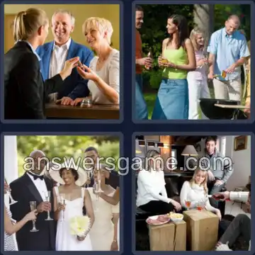 4 Pics 1 Word 6 Letters GUESTS