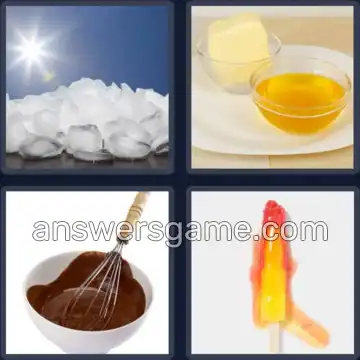 4 Pics 1 Word 6 Letters MELTED