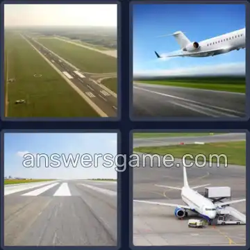4 Pics 1 Word 6 Letters RUNWAY