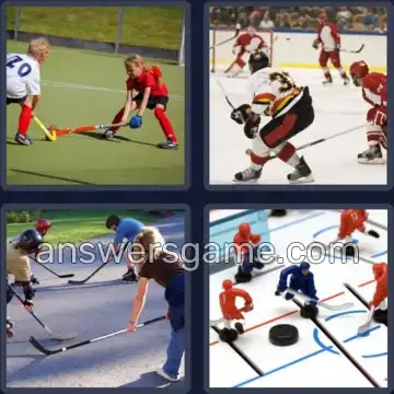 4 Pics 1 Word 6 Letters HOCKEY