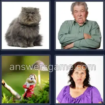 4 Pics 1 Word 6 Letters GRUMPY