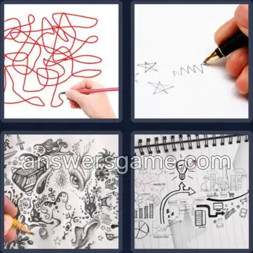 4 Pics 1 Word 6 Letters DOODLE