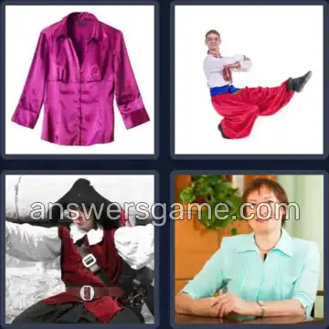 4 Pics 1 Word 6 Letters BLOUSE