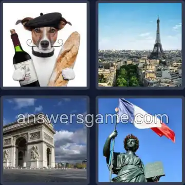 4 Pics 1 Word 6 Letters FRANCE