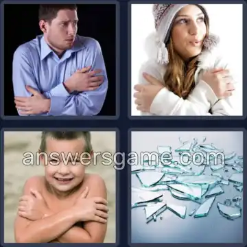 4 Pics 1 Word 6 Letters SHIVER