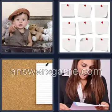 4 Pics 1 Word 6 Letters NOTICE